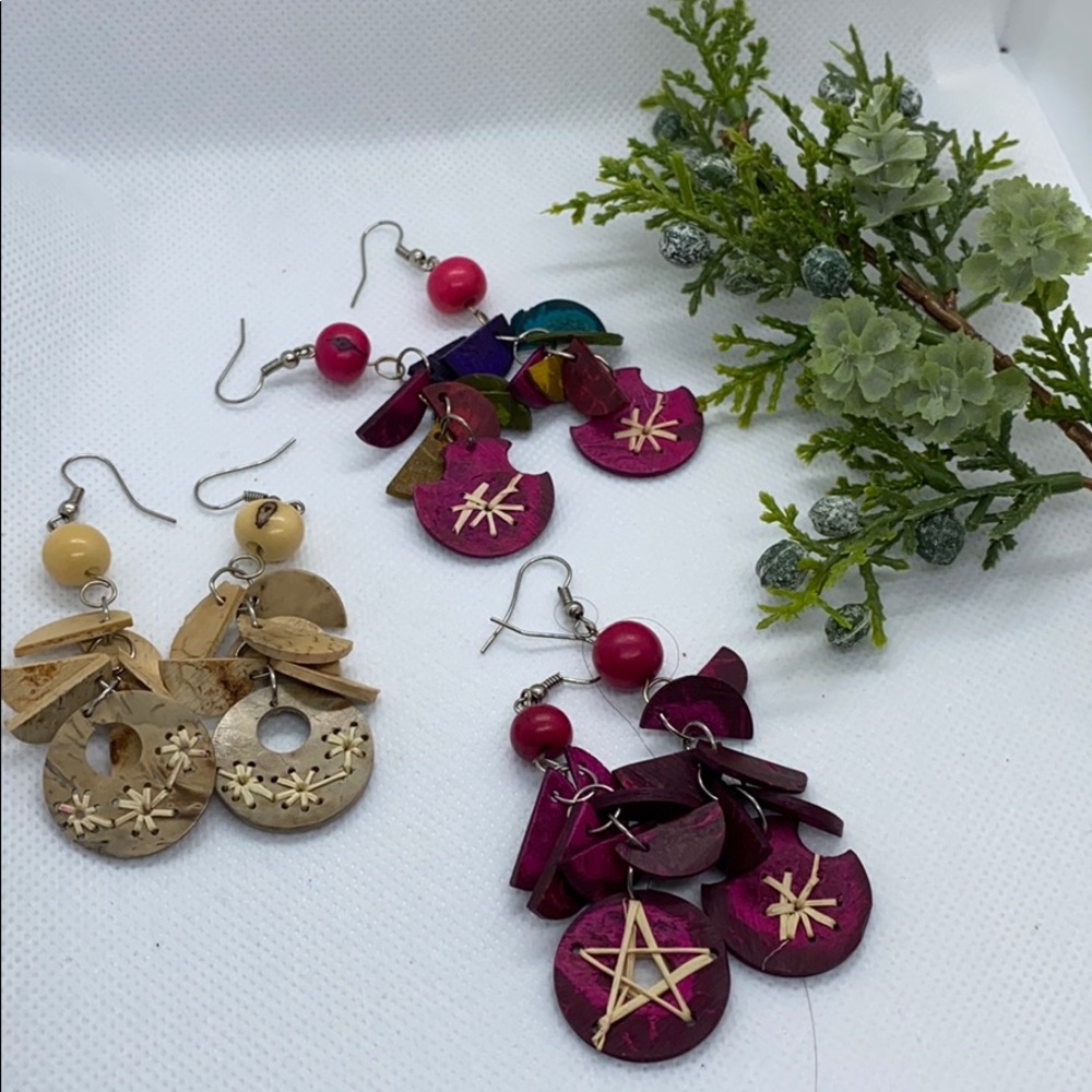 Eco friendly totumo shell earrings